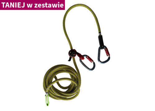 Lonża WP Pozycjoner. Osłonka na zakończenie liny różni się od tej ze zdjęcia.