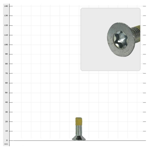 Śruba stożkowa Distel M8x25